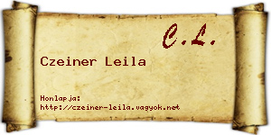 Czeiner Leila névjegykártya